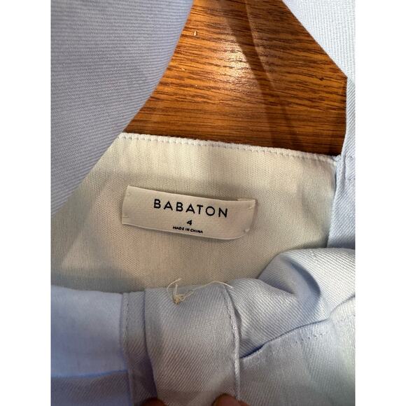 Aritzia Babaton baby blue Kofi Belted Button-Front Dress size 4 / small - Picture 12 of 12